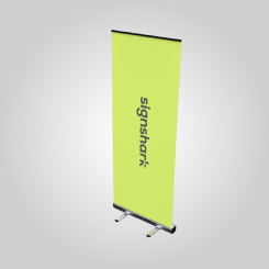 33 x 81 Standard Retractable Black Banner Stand